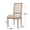 Beige Fabric Upholstered Dining Chairs Set of 2 J622