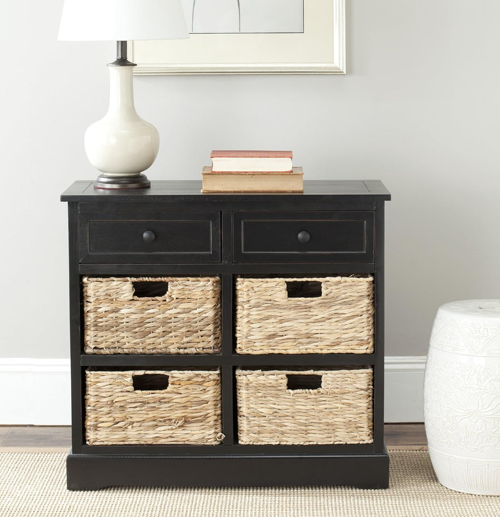 Brown Wicker Basket Storage Unit U9462