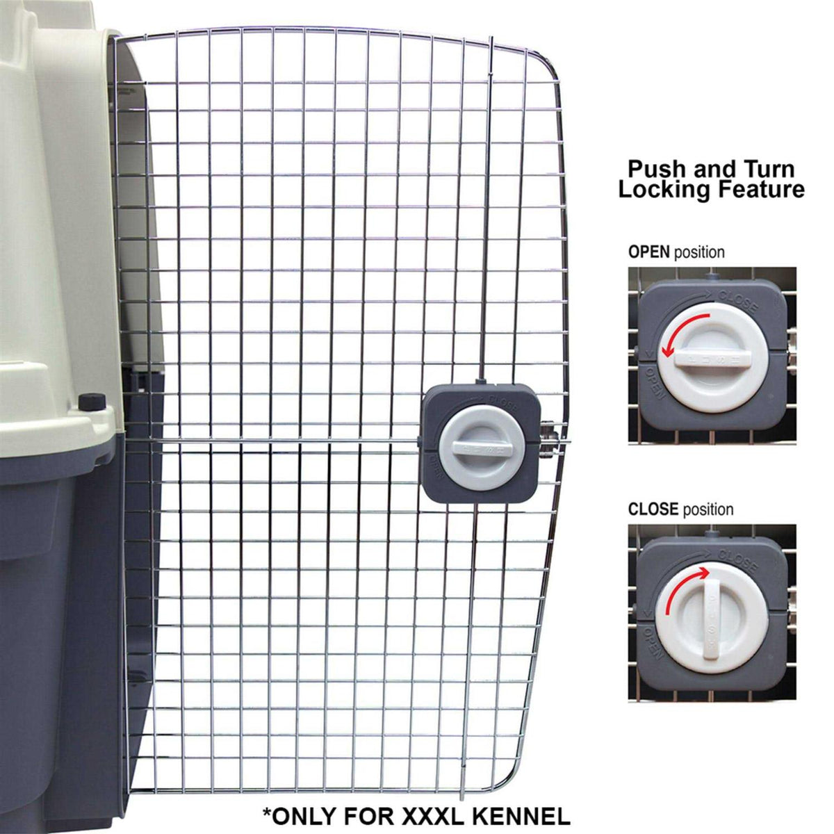 Plastic Rolling Wire Door Travel Dog Crate H89831