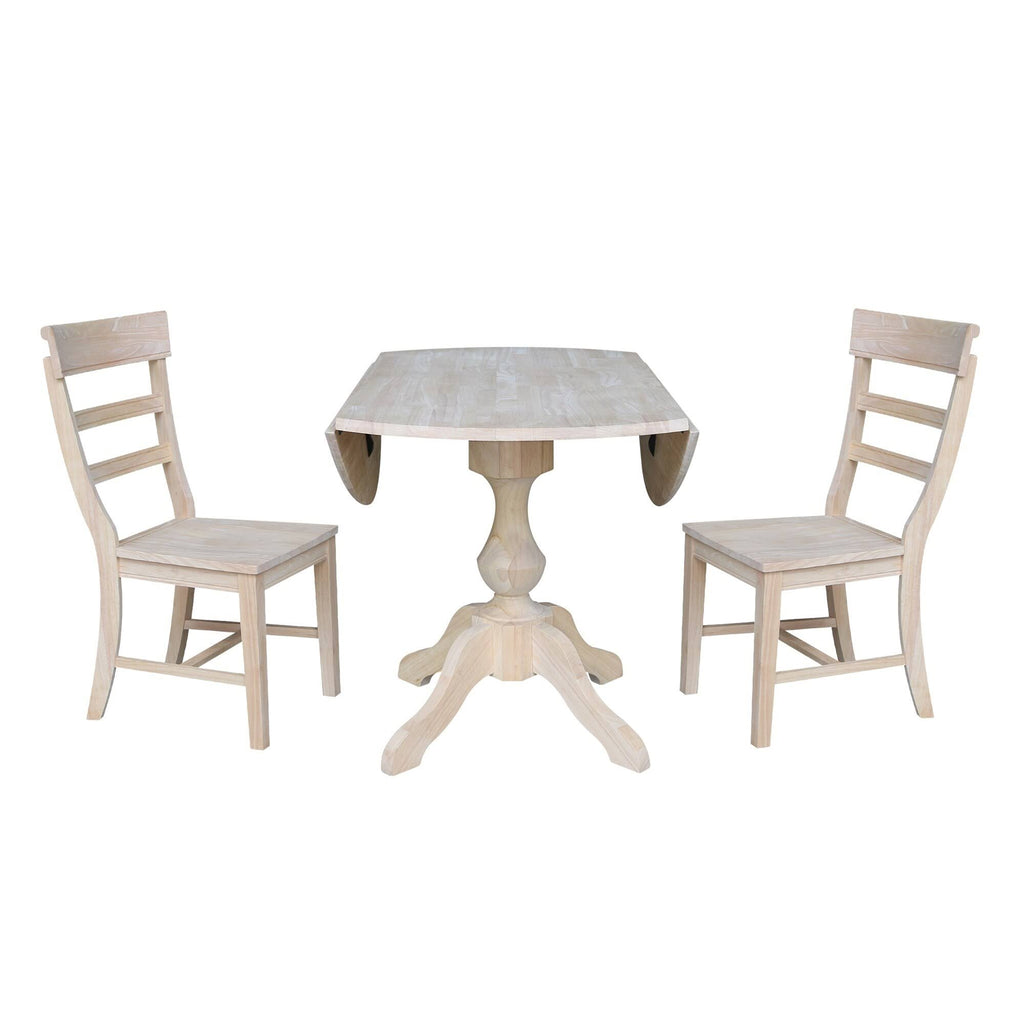 Round Top Pedestal Table with 2 Chairs S1879
