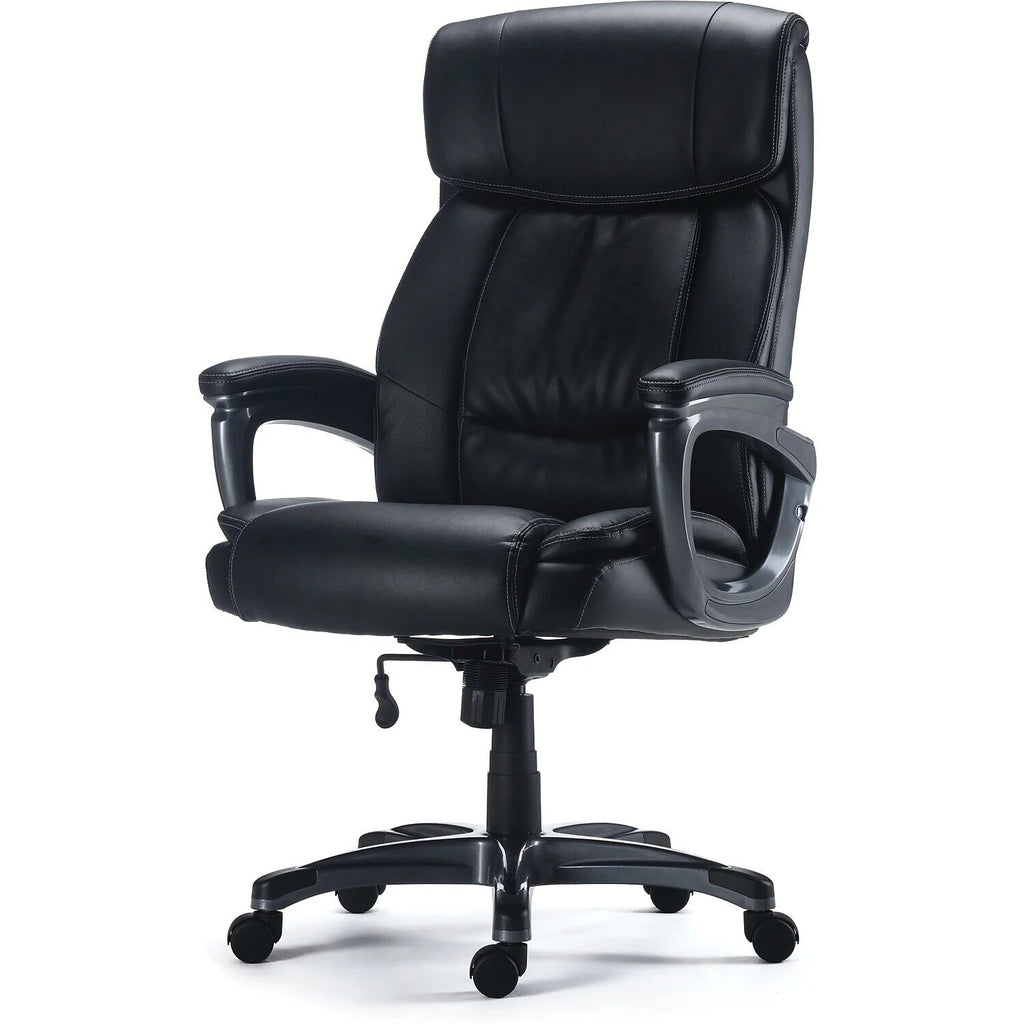 Black Bonded Leather Big & Tall Managers Chair U364