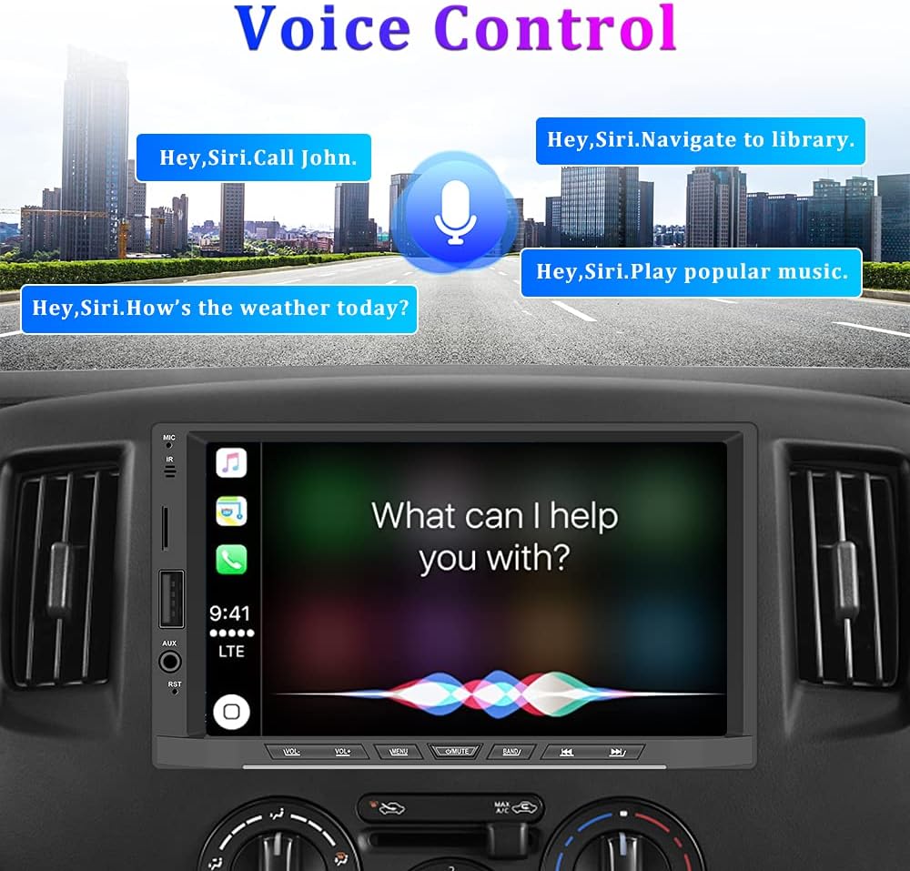 6.2 Inch Double Din Car Stereo with Carplay Android Auto C419013