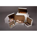 White Lock Corner Chipboard Bakery Box, Case of 100 V68429
