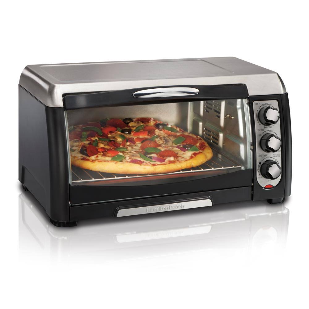 6 Slice Black Toaster Oven with Convection A6895