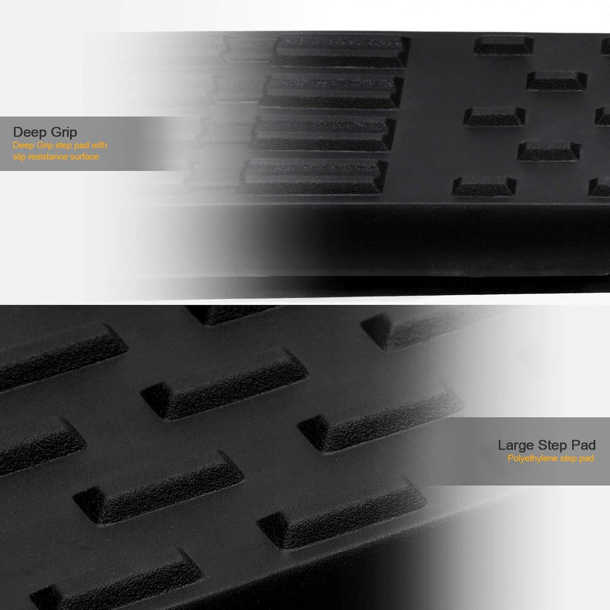 5 Oval Side Step Nerf Bars Matte Black R14293