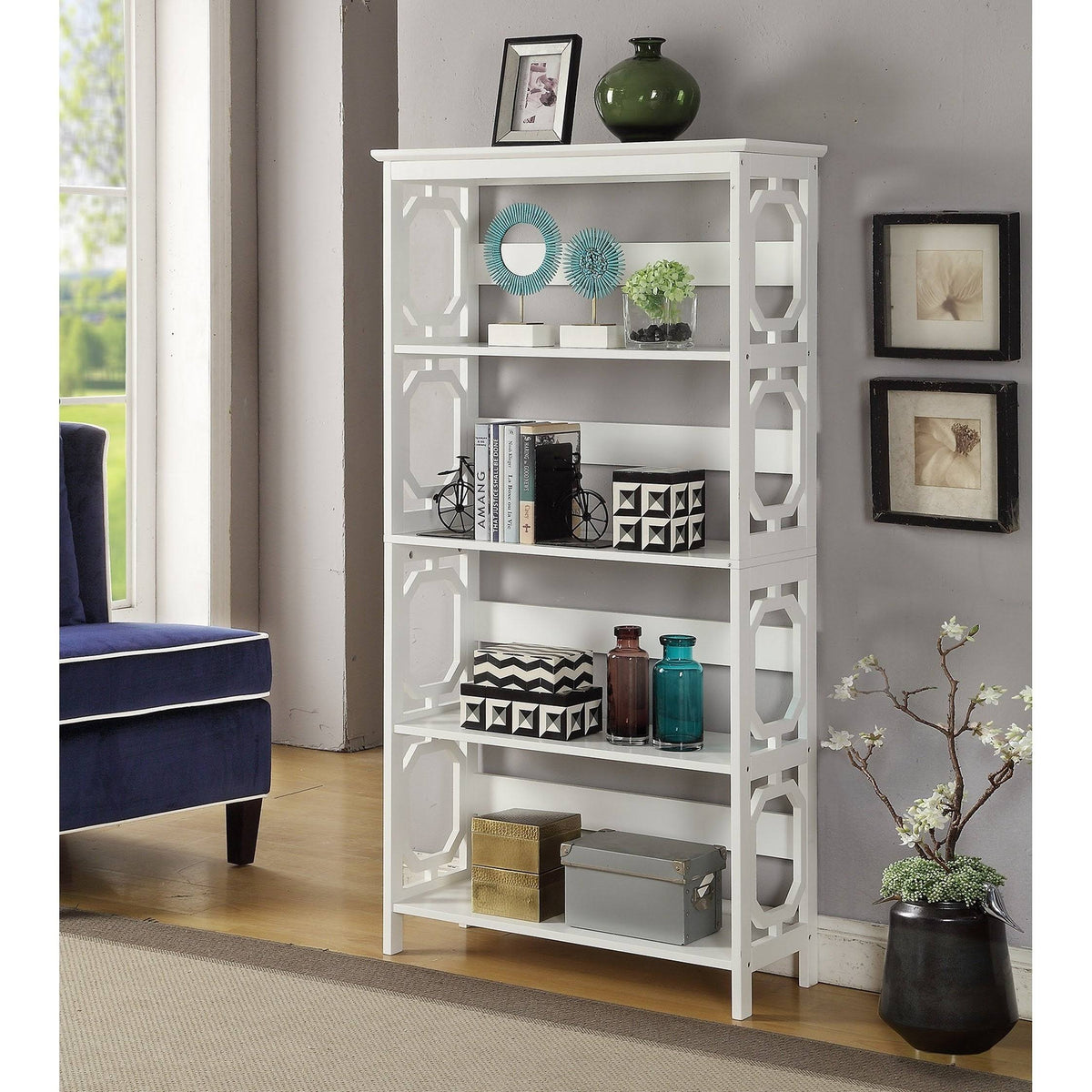 5-Tier Grey Bookcase S597052