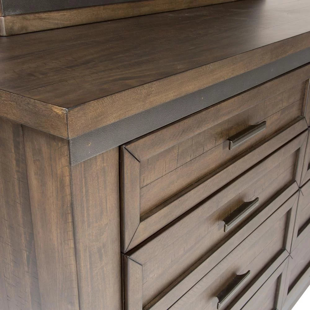 Gray Dresser & Mirror J699056