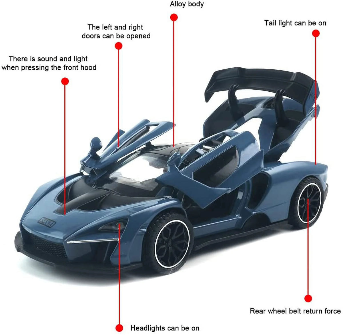 Die-casting Toy Car 1:32 Scale Zinc Alloy Model with Light and Music N678