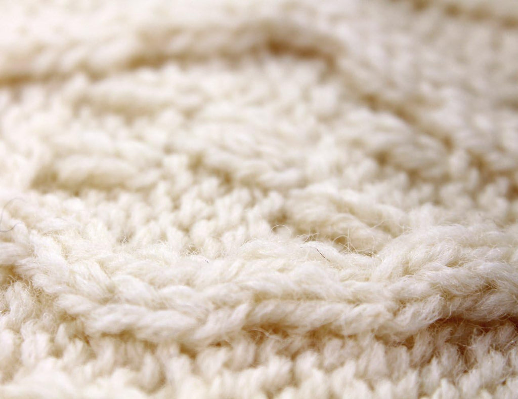 Aran Knit Merino Wool Blanket H763