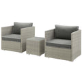 Dark Grey Rattan Wicker Sectional Sofa Set R4718