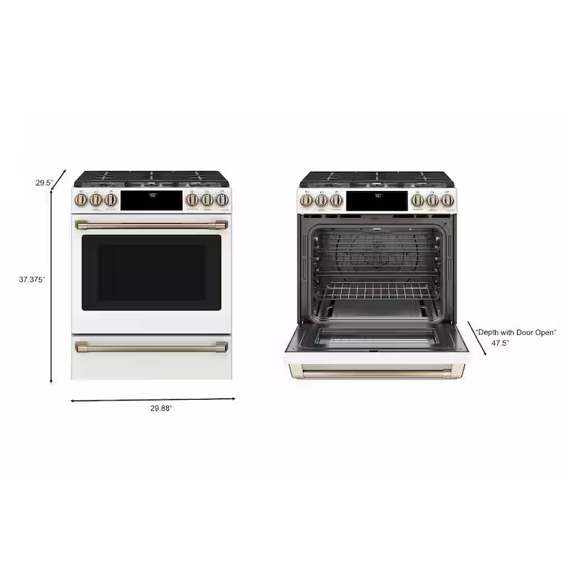 5.6 cu. ft. Smart Slide-In Gas Range with True Convection, Air Fry S1419