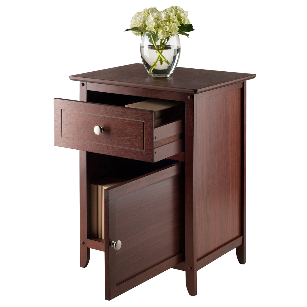 Walnut Finish Accent Table Nightstand W90307