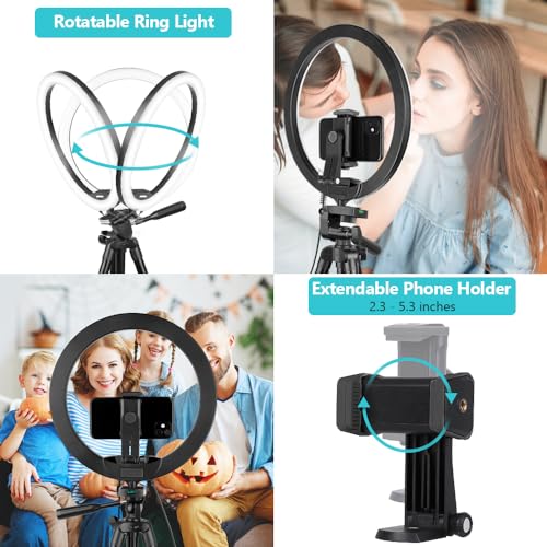 10'' Ring Light with 50'' Extendable Tripod Stand W324837