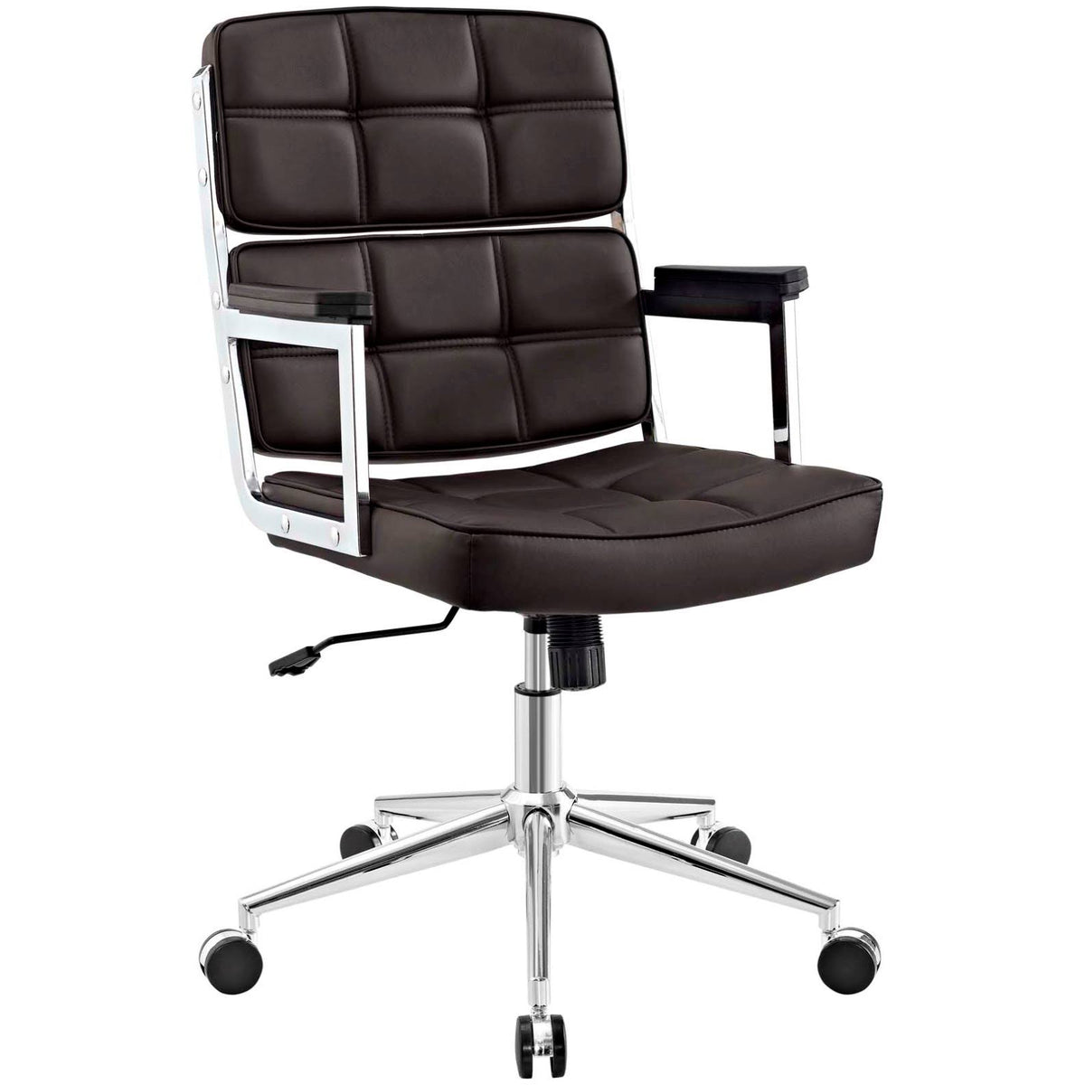 Brown Faux Leather Highback Office Chair X146