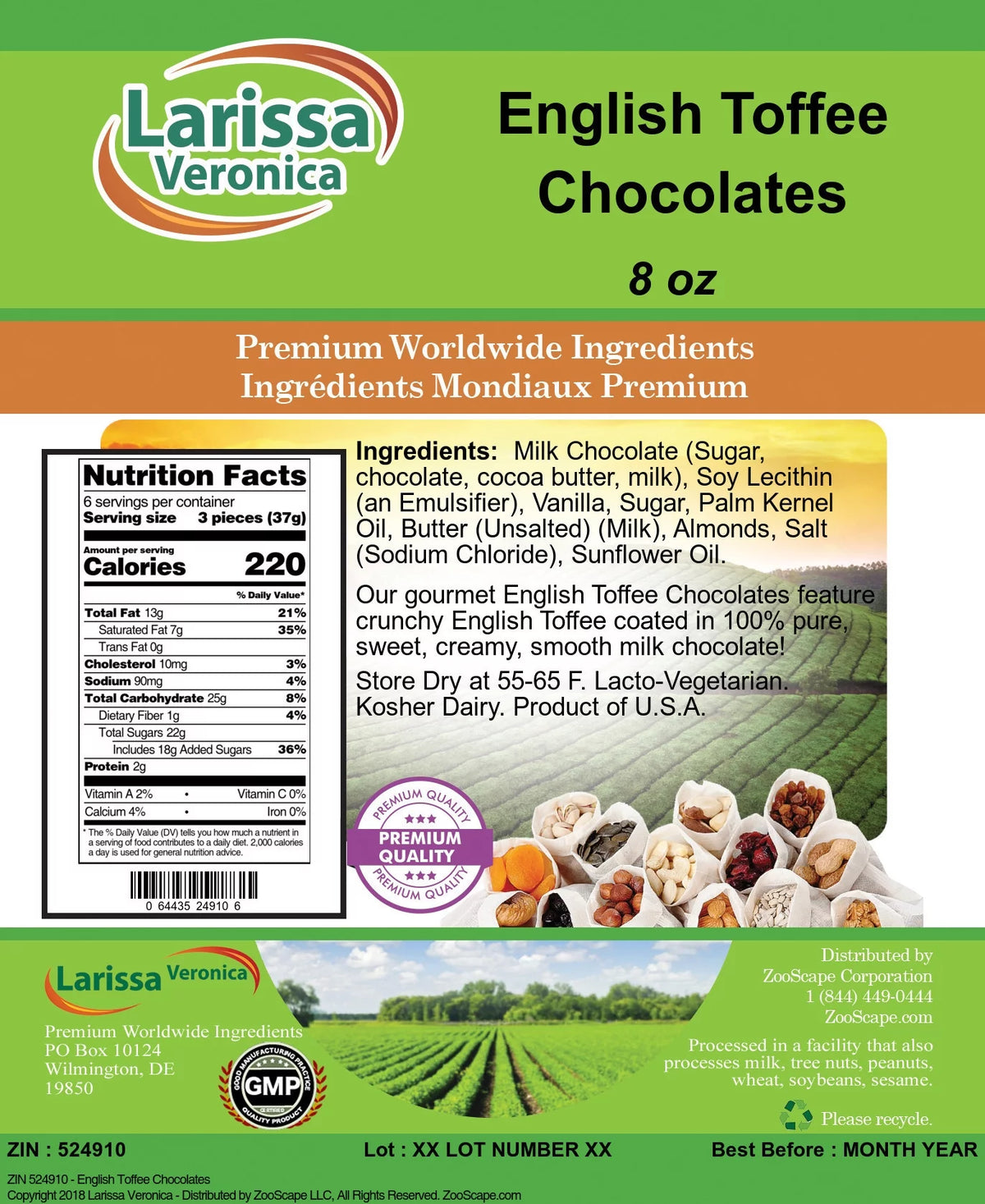 English Toffee Chocolates 8 oz 3-Pack B702