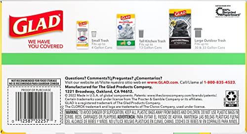 45 Count 13 Gallon Tall Kitchen Drawstring Garbage Bags R1722