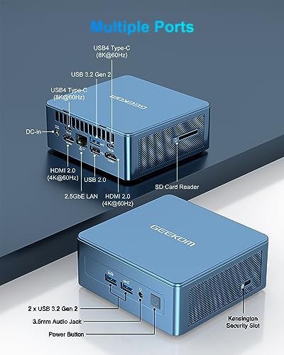 13th Intel Core i7 Mini PC with 32GB DDR4 RAM and 1TB PCIe Gen4 SSD Q458589