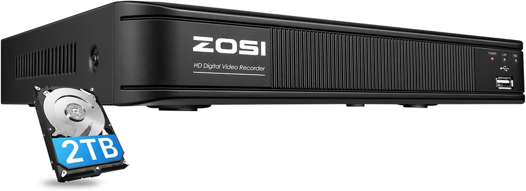 8 Channel 5MP CCTV DVR Recorder with 2TB Hard Drive F874