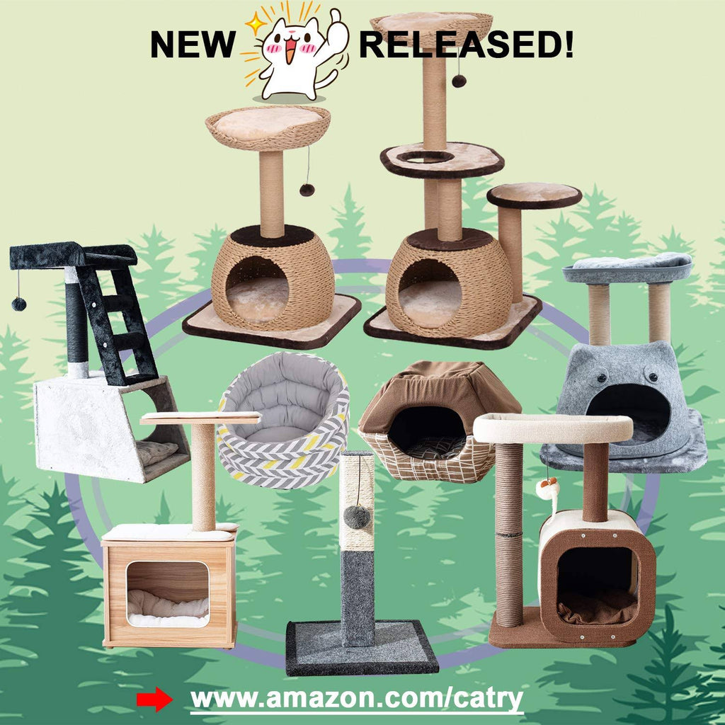 Gray Cat Tower with Scratching Posts G63495