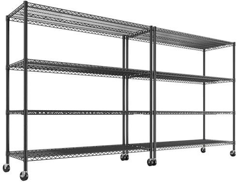75.6" H Adjustable Metal Wire Shelving Unit with Wheels N6985