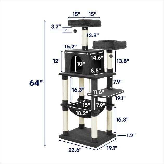 64-in Cat Tree with Hammock R21643