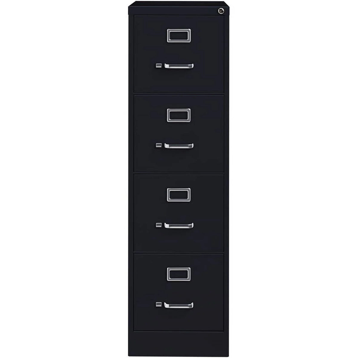 22" 4-Drawer Metal Vertical File Cabinet in Black V24878