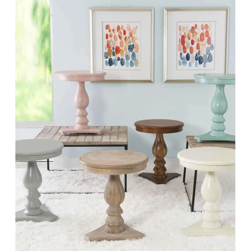 Brown Pedestal Side Table J767642