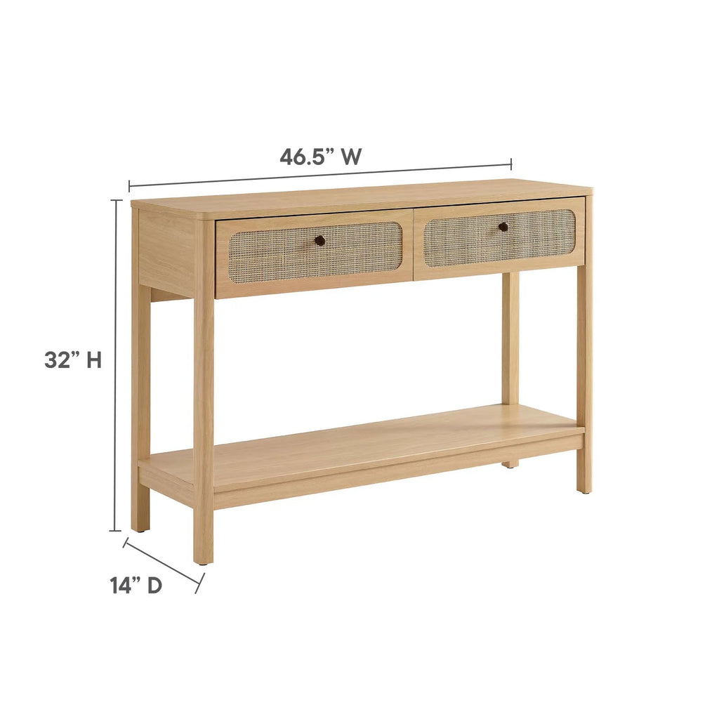 Oak Wood Entryway Console Table W7588