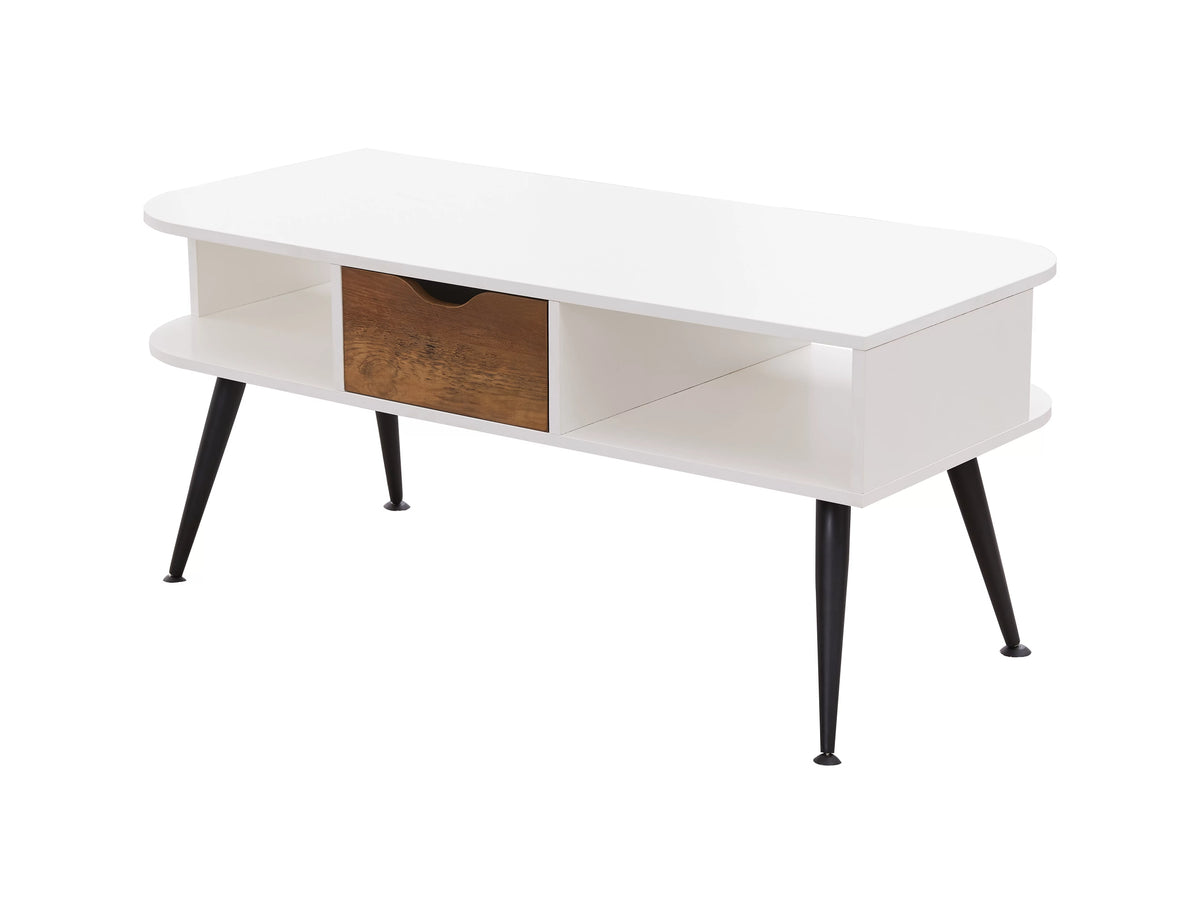White Coffee Table with Storage J755190