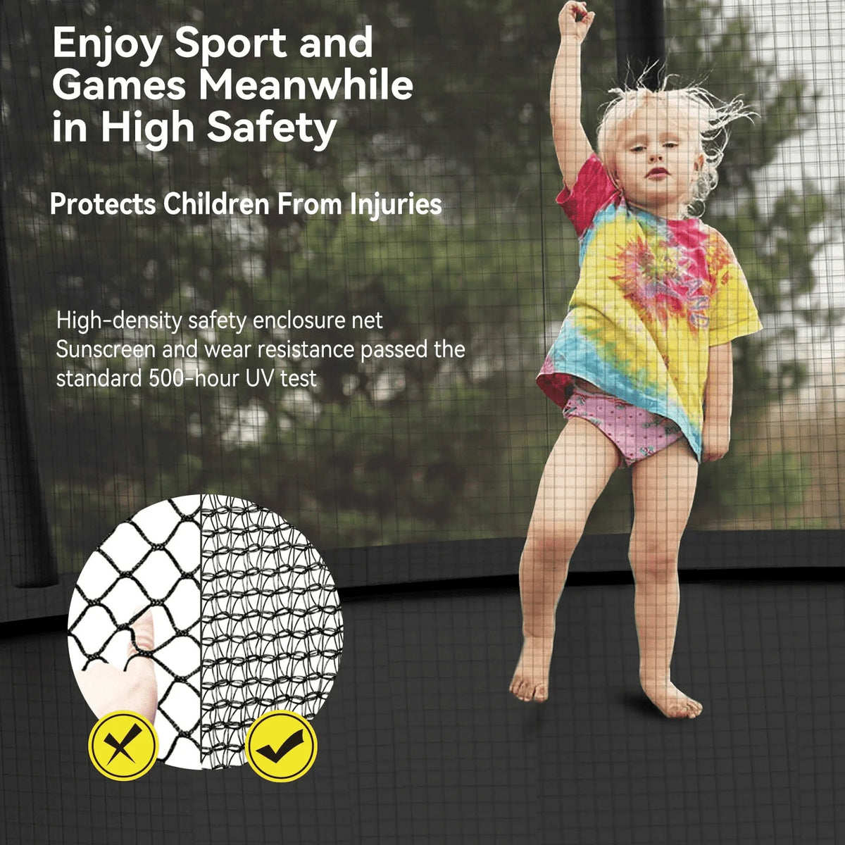 16FT Trampoline with Enclosure, Slide and Ladder S8676