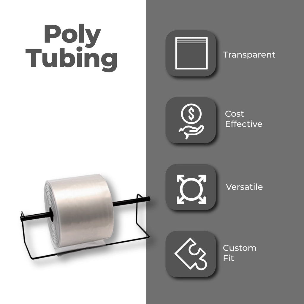 2.5" x 1500' Clear Polyethylene Poly Tubing Single Roll O110