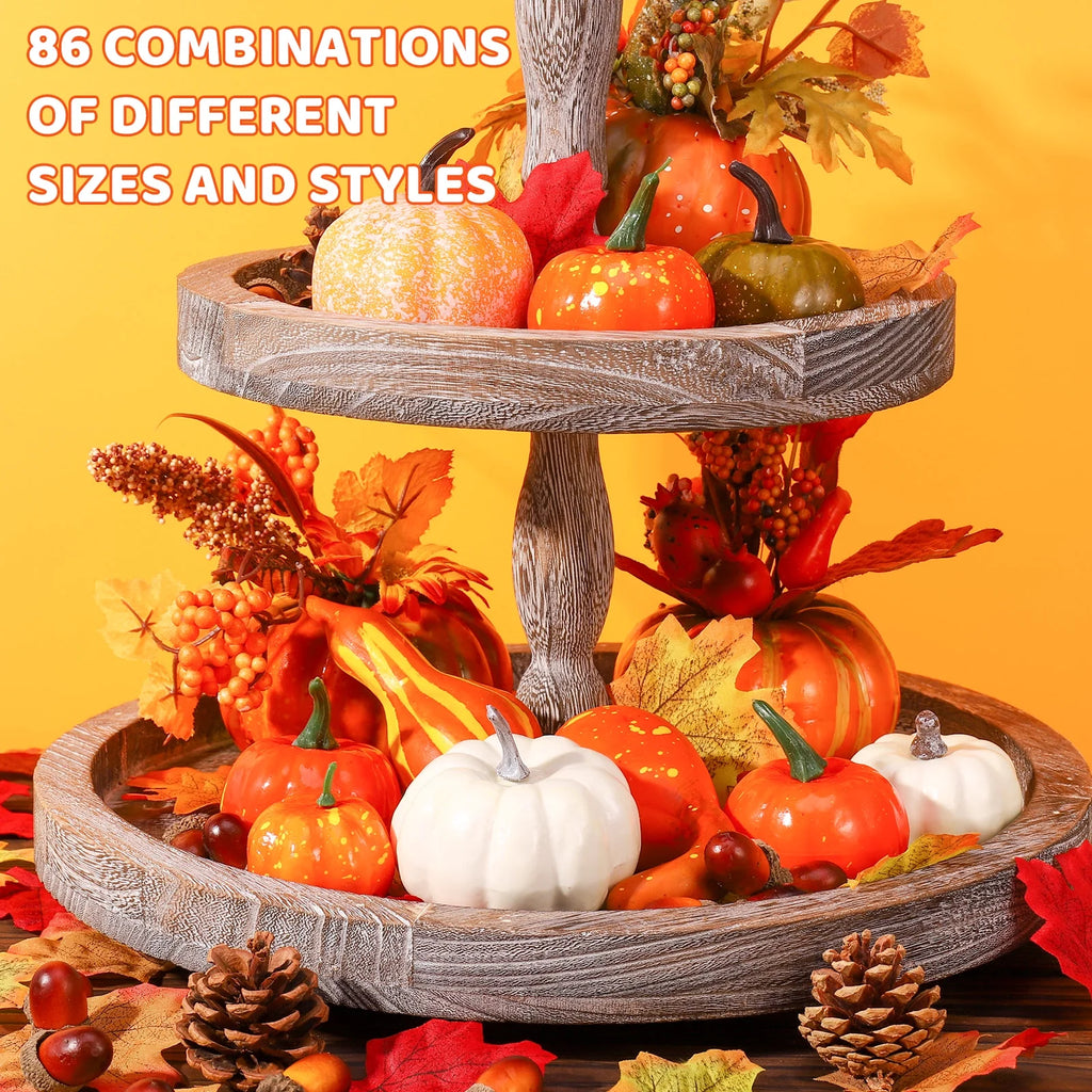 86 Pcs Christmas Artificial Pumpkins Home Decoration Set G542759