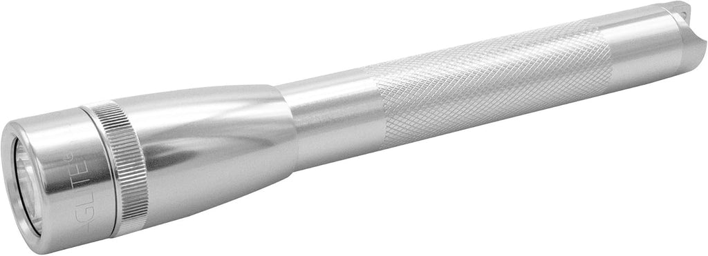 Silver Mini LED 2-Cell AA Flashlight with Holster V642658