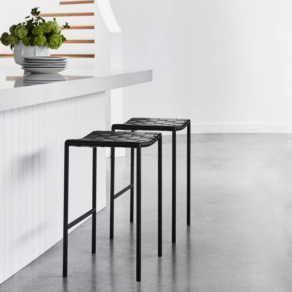 Leather Weave Bar Stool J792810