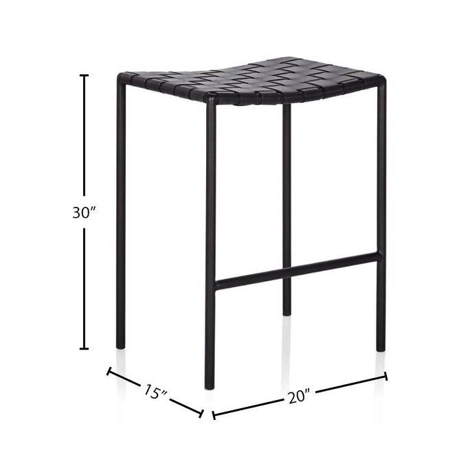 Leather Weave Bar Stool J792810