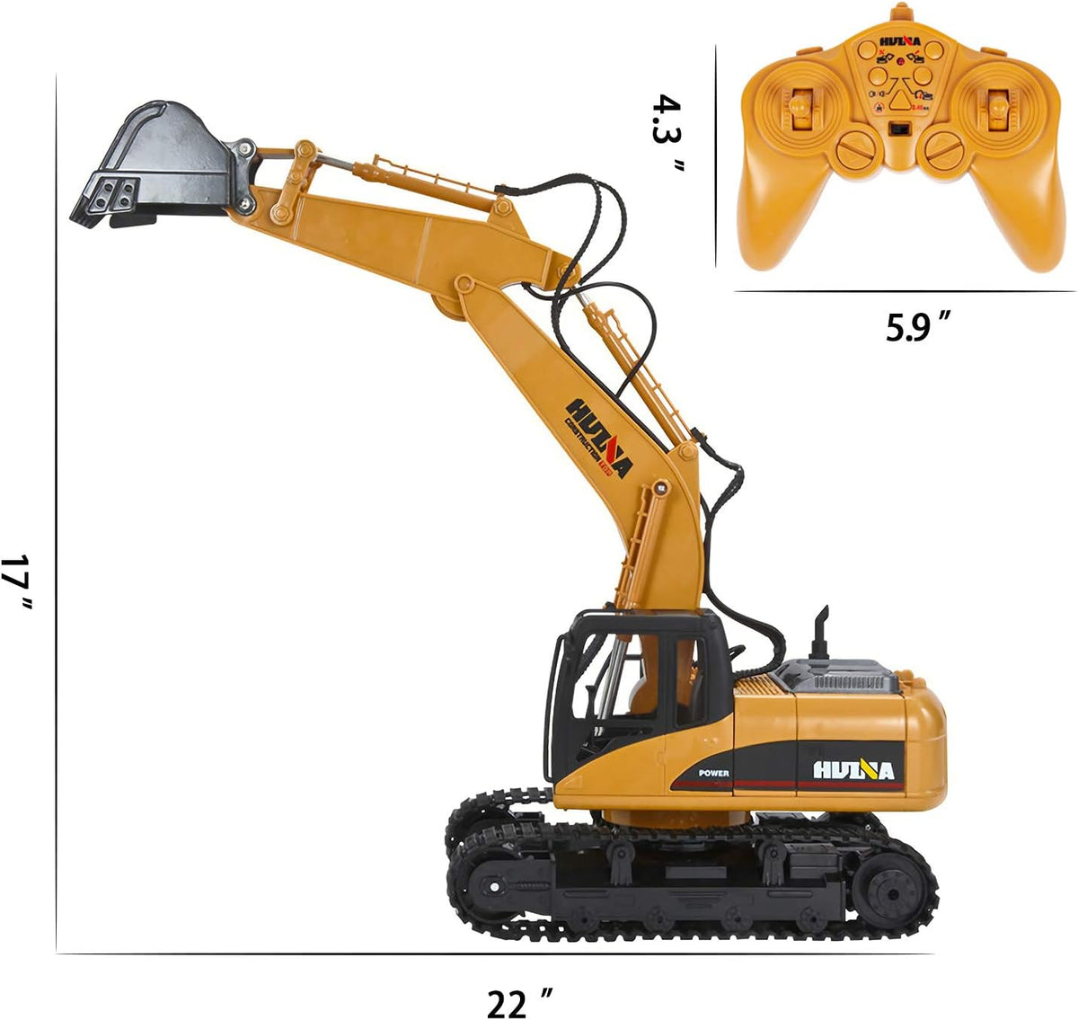 Remote Control Excavator Toy 1/14 Scale 15 Channel RC Excavator H420