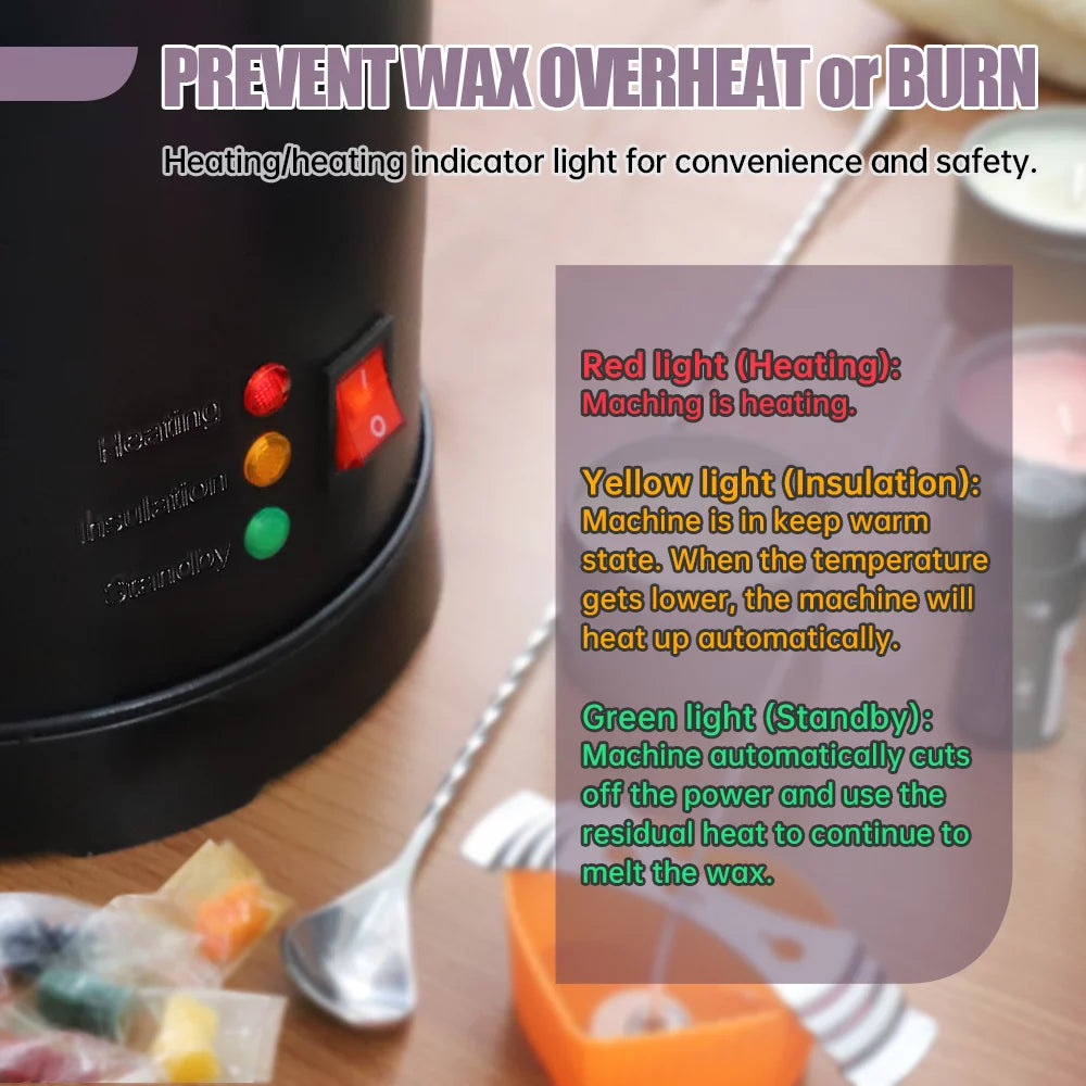 8L Electric Wax Melter with Heating Core Spout V48161