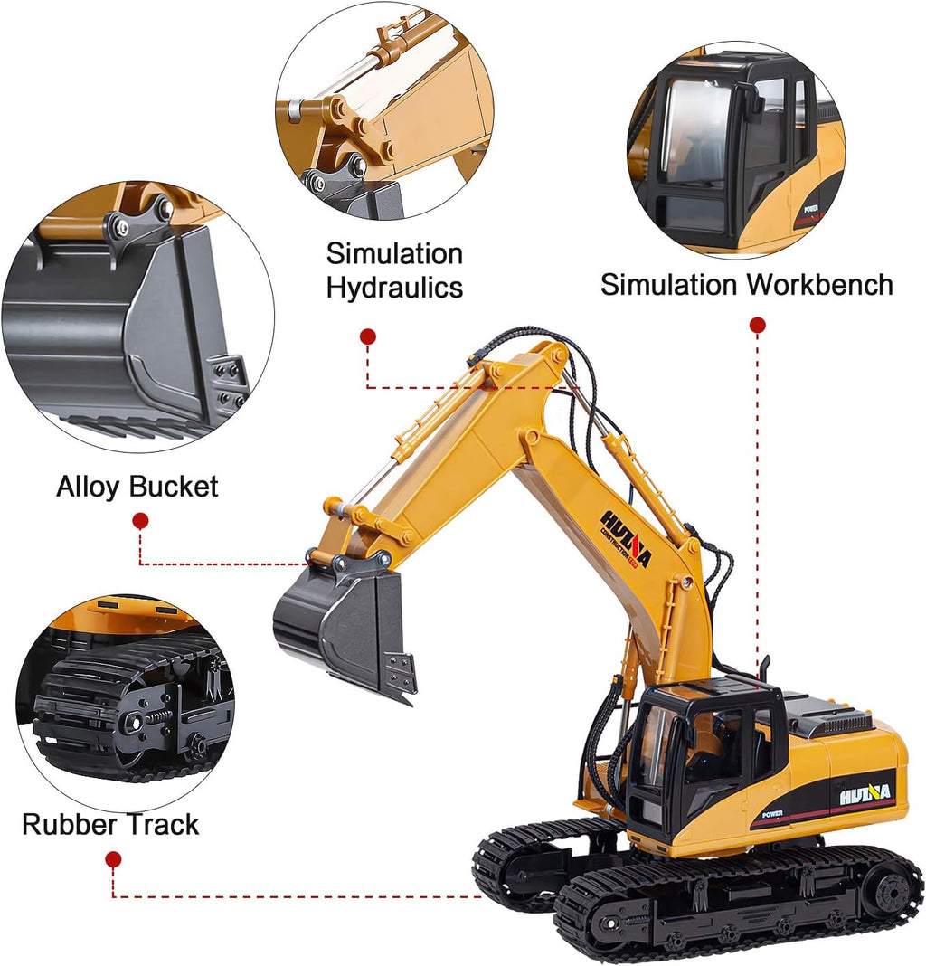 Remote Control Excavator Toy 1/14 Scale 15 Channel RC Excavator H420