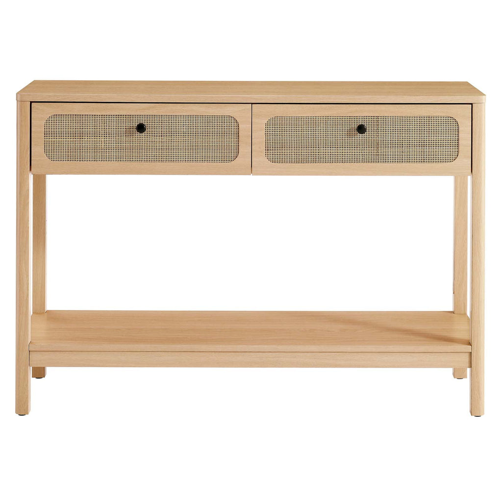 Oak Wood Entryway Console Table W7588