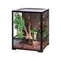 18 inch x 18 inch x 23.6 inch Glass Terrarium with Double Hinge Door V52392