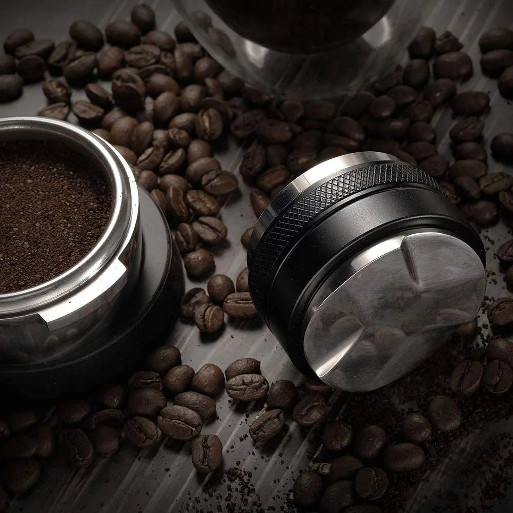 53mm Coffee Distributor & Tamper, Dual Head Coffee Leveler, Adjustable Depth Espresso Hand Tampers R6519