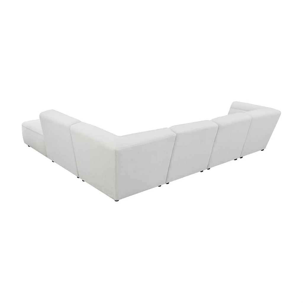 White 6-Piece Faux Leather Sectional L403