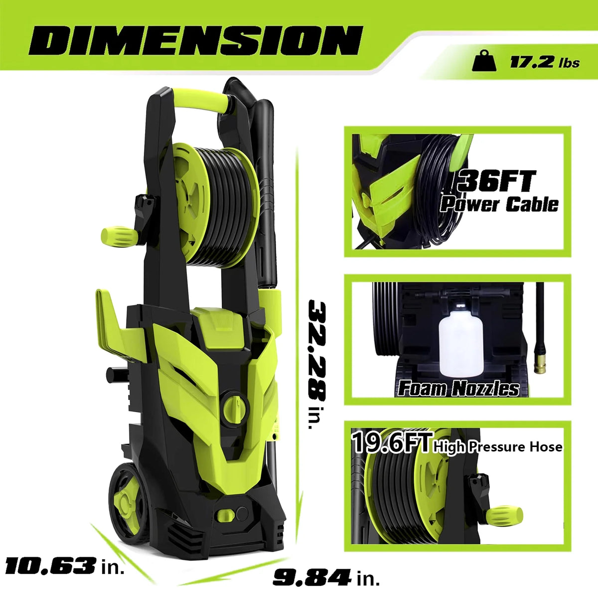 Electric Pressure Washer 3800 PSI 2.4 GPM F827
