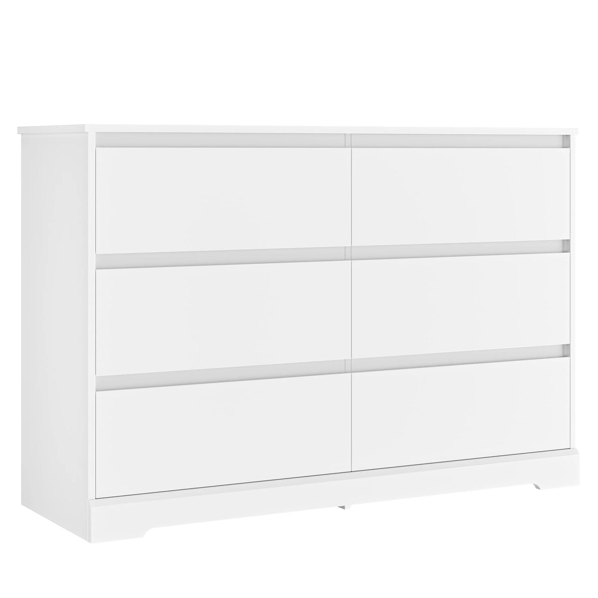 White 6 Drawer Wood Dresser K492993