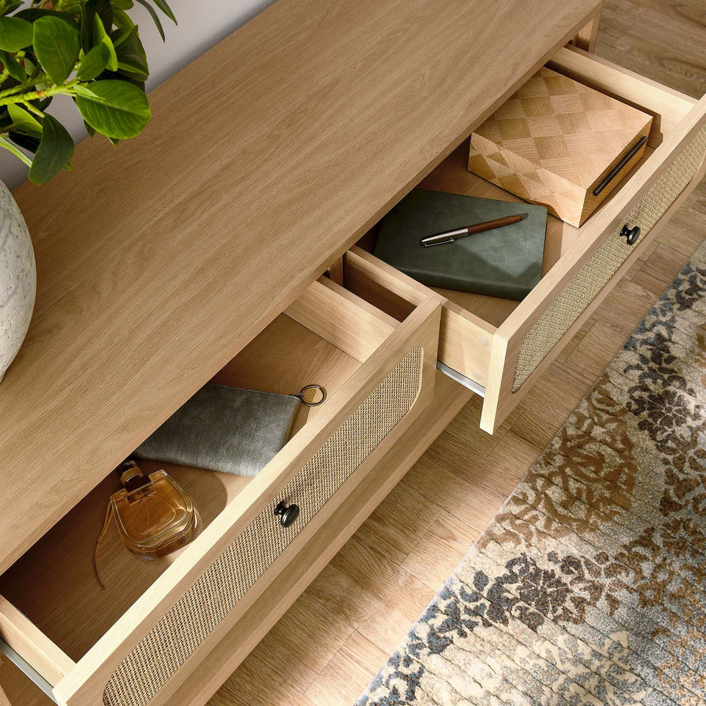 Oak Wood Entryway Console Table W7588