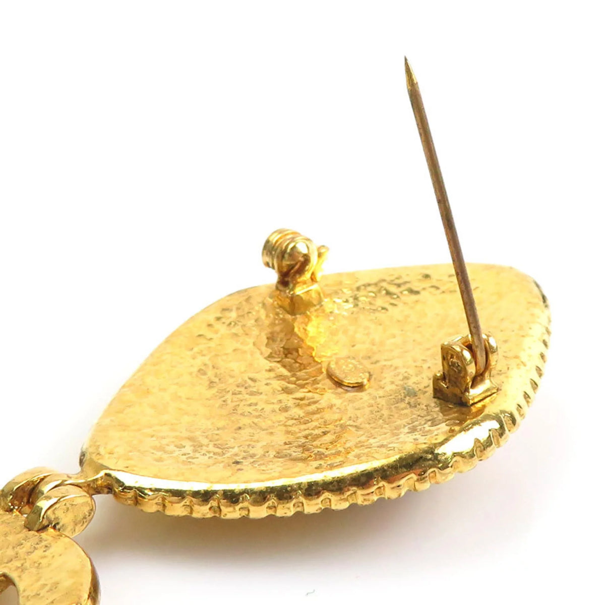 Pre-Owned Gold Orange Brooch R541181
