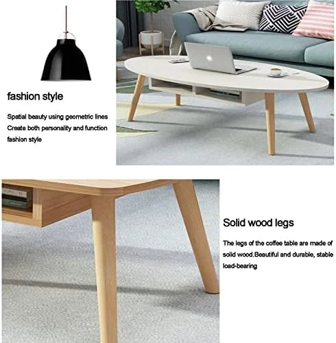 Blue Oval End Table I1533