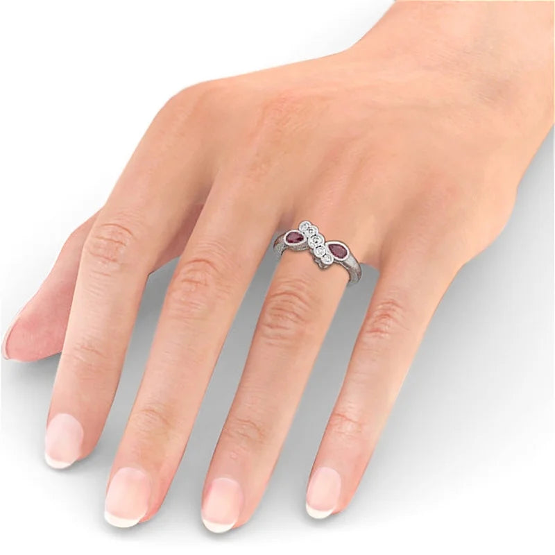 14K White Gold Eternity Band Size 4.5 O41048