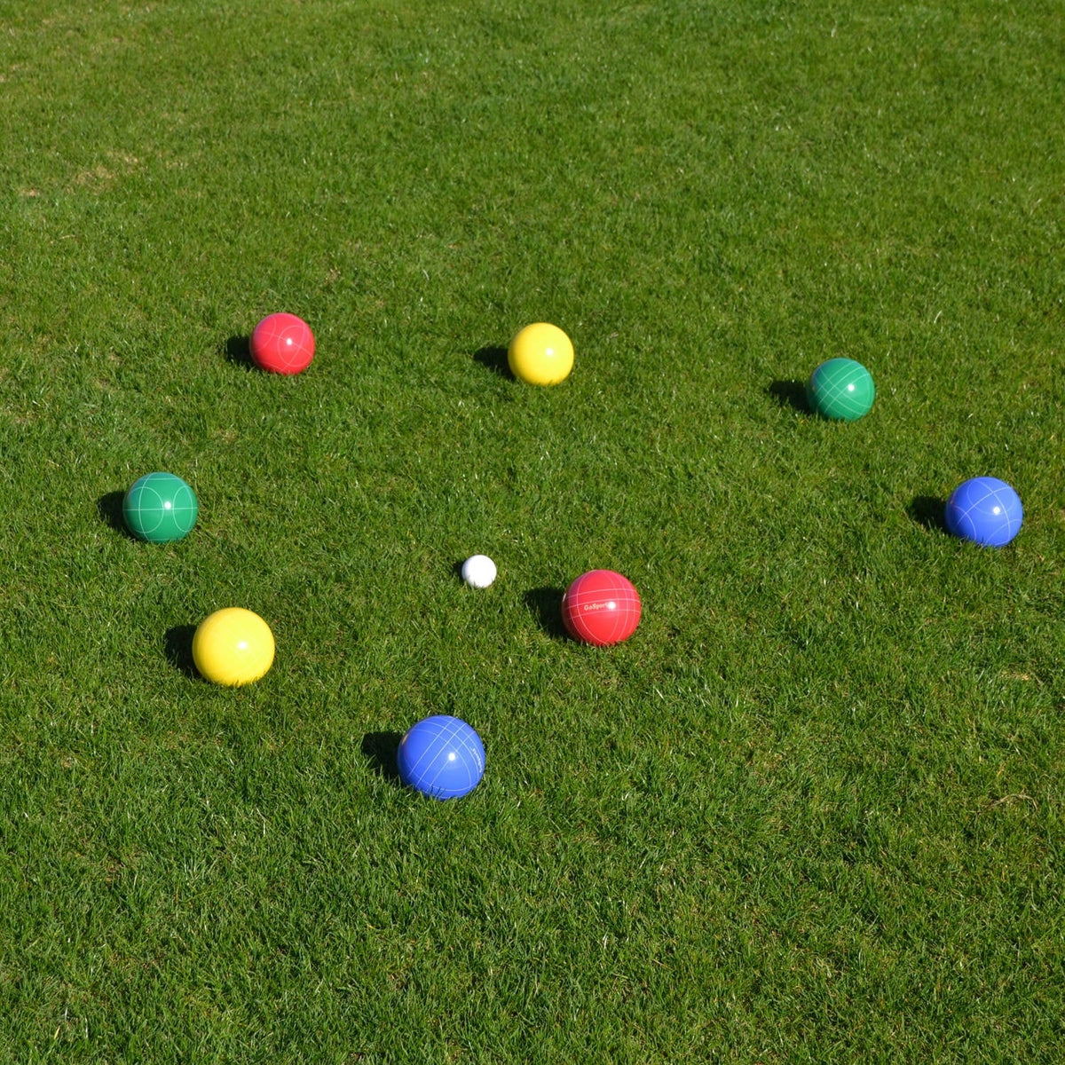 90mm Bocce Set with 8 Balls, Pallino, Case and Measuring Rope F382