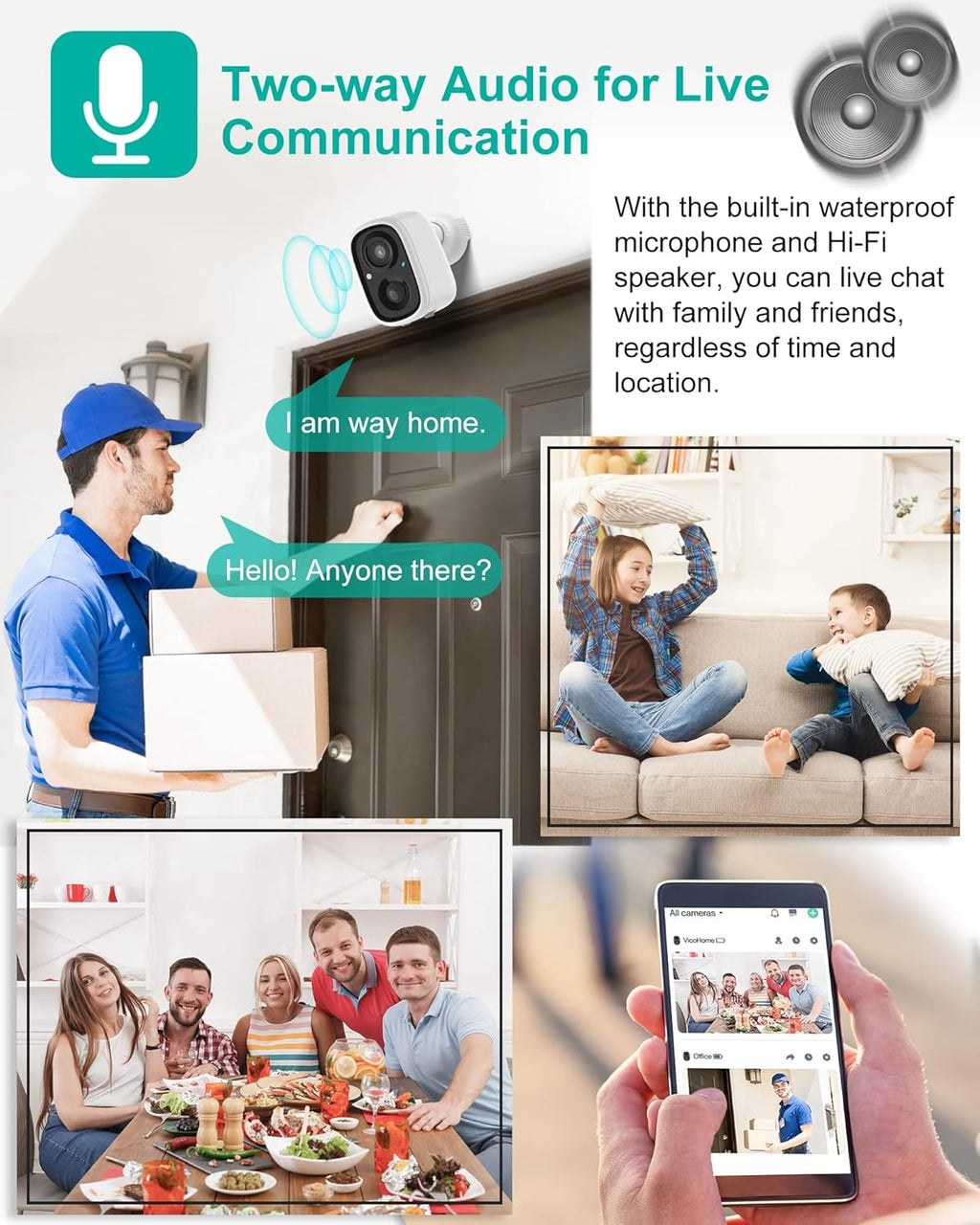 Wireless Outdoor Security Camera with 1080P FHD Color Night Vision S610